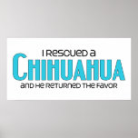 Ich rettete Chihuahua (männlichen Hund) Plakatdrucke