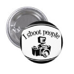 Ich schieße Kamera B&W des Leute-die Retro Fotogra Buttons