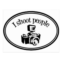 Ich schieße Kamera B&W des Leute-die Retro Fotogra Postkarte