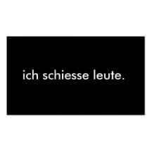 ich schieße Leute Visitenkarte
