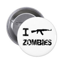 Ich schieße Zombies Anstecknadelbutton