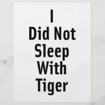 Ich schlief nicht mit Tiger Individuelle Flyer