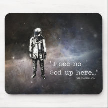 Ich sehe keinen Gott oben hier Mousepad