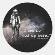 Ich sehe keinen Gott oben hier Sticker