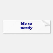 Ich so nerdy autosticker