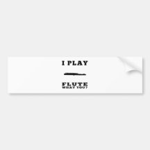 Ich spiele Flöte Auto Sticker