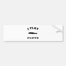 Ich spiele Flöte Auto Sticker