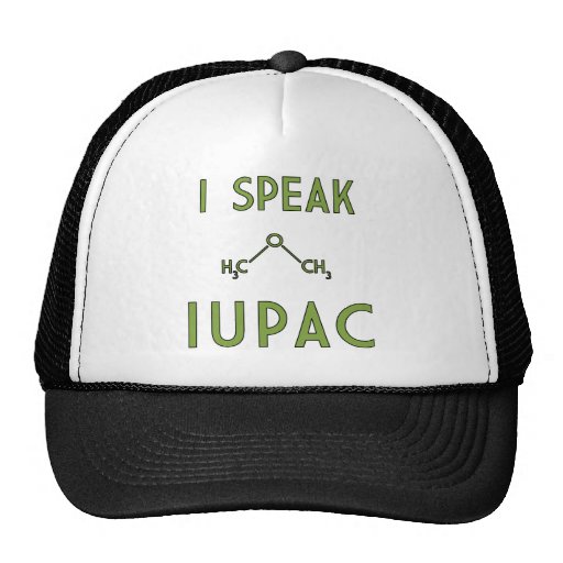 Ich spreche IUPAC Fernlastfahrer-Hut Netz Caps