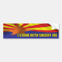 Ich stehe mit Sheriff Joe - Unterstützung Arizona Autoaufkleber