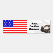 Ich sterbe für Amerika Autoaufkleber