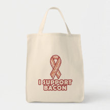 Ich stütze Speck Tasche