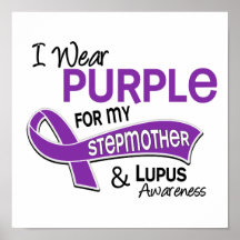 Ich trage Lila für meinen Stiefmutter42 Lupus Plakatdrucke