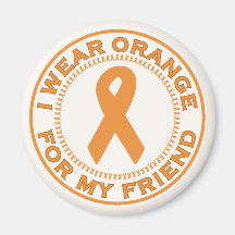 Ich trage Orange für meinen Freund Kühlschrankmagnete