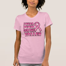 Ich trage Rosa für das gefallenen T-Shirt der Frau