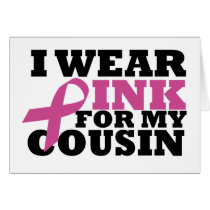 Ich trage Rosa für meine Cousin-Karte karten
