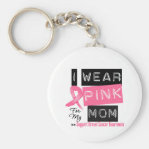 Ich trage Rosa für meinen Mamma-Brustkrebs Schlüsselanhänger