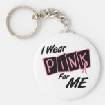 Ich trage Rosa für mich 8 BRUSTKREBS T-Shirts Schlüsselbänder