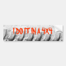 ICH TUE ES IN A 4X4 AUTOSTICKER