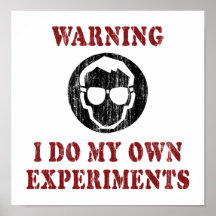 Ich tue meinen eigenen Experiment-Retro Schmutz Posterdrucke