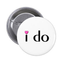 Ich tue (rosa Hrt) Anstecknadelbutton