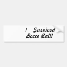 Ich überlebte bocce Ball! Autoaufkleber