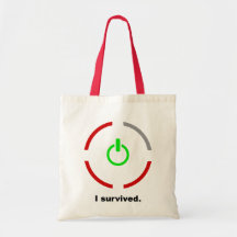 Ich überlebte die $13,95 Leinwand-Taschen-Tasche