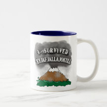Ich überlebte Eyjafjallajokull T-Shirts, Becher, K Kaffee Haferl