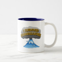 Ich überlebte Eyjafjallajokull Vulkan-T-Shirt Kaffee Haferl