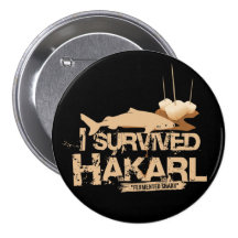 Ich überlebte Hákarl Knopf Buttons