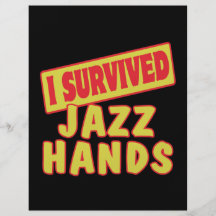 ICH ÜBERLEBTE JAZZ-HÄNDE FLYERDRUCK