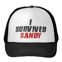 Ich überlebte Sandy - Hurrikan-Sandy-Hut (Schwarze Retrokultmütze