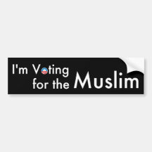Ich wähle für die Moslems Auto Aufkleber