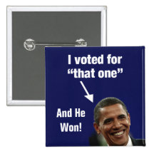 Ich wählte für "diesen ein" Obama-Knopf - und er g Button