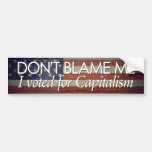 Ich wählte für Kapitalismus Autosticker