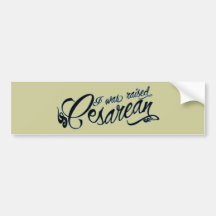 Ich war angehobenes Cesarean Autosticker