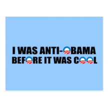 ICH WAR ANTI-OBAMA, BEVOR ES COOL WAR POSTKARTEN