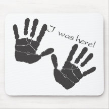 Ich war hier handprint Mousepad