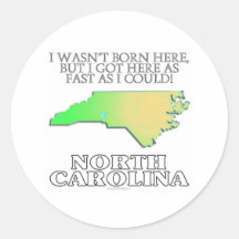 Ich war nicht geborenes hier… Nord-Carolina Aufkleber