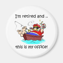 Ich werde zurückgezogen und dieses ist mein Büro! Kühlschrankmagnet