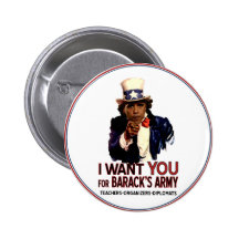 Ich will Sie - politischer Knopf Obama Buttons
