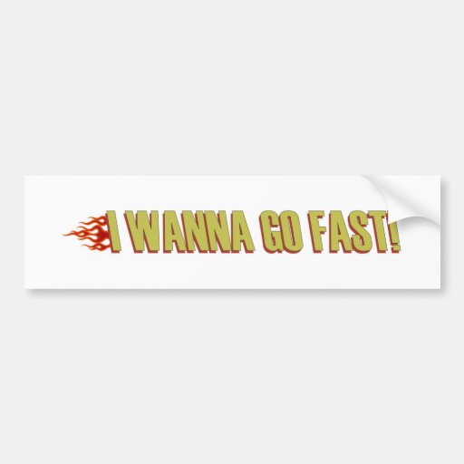 Ich will, um schnell zu gehen autosticker