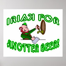 Ich wünsche für eine andere Bier-Iren-Art Posterdruck