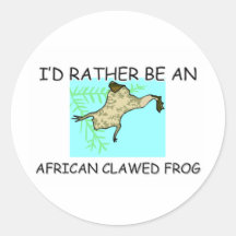 Ich würde eher ein Afrikaner gekratzter Frosch sei Runder Sticker