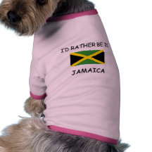 Ich würde eher in Jamaika sein Hunde-t-shirt