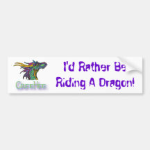 Ich würde vielmehr einen Drachen reiten! Autoaufkleber