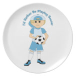 Ich würde vielmehr Fußball-kleiner Jungen-T-Shirts Flache Teller