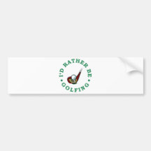 Ich würde vielmehr Golf spielen Auto Sticker
