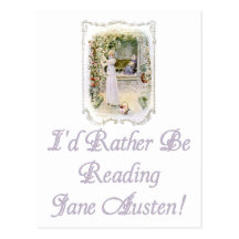 Ich würde vielmehr Jane Austen-Postkarte lesen