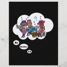 ich würde vielmehr Jazz 5 spielen Bedruckte Flyer