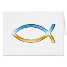 Ichthus - christlicher Fisch-Symbol-Himmel u. Bode Karte